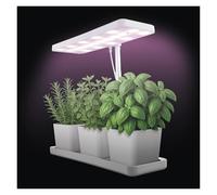 EMOS - Lampe de croissance LED pour herbes et plantes d'intérieur - Lampe de croissance avec 3 pots de fleurs et minuterie, hauteur réglable - Luminosité 300 lm - Câble de charge USB-A de 1,7 m sans