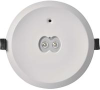 EMOS LED lumière de secours ORSU 3W avec 2 lentilles et batterie rechargeable, bouton de test, mode d'urgence 3h, encastré, lumière blanche froide, intérieur, ZN1310