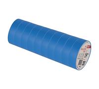 EMOS Lot de 10 rubans isolants en PVC Bleu 19 mm x 20 m Épaisseur 0,13 mm Haute résistance à la tension et plage de température d'application Résistant aux UV Connexion étanche Sans tissu textile