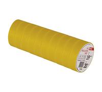 EMOS Lot de 10 rubans isolants en PVC Jaune 19 mm x 20 m Épaisseur 0,13 mm Haute résistance à la tension et plage de température d'application Résistant aux UV Connexion étanche Sans tissu textile