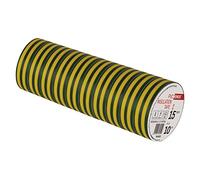 EMOS Lot de 10 rubans isolants en PVC jaune/vert - 15 mm x 10 m - Épaisseur de 0,13 mm - Haute résistance à la tension et plage de température d'application - Résistant aux UV - Imperméable - Sans