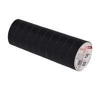 EMOS Lot de 10 rubans isolants en PVC - Noir - 19 mm x 10 m - 0,13 mm d'épaisseur - Haute résistance à la traction et plage de température d'application - Résistant aux UV - Étanche - Sans