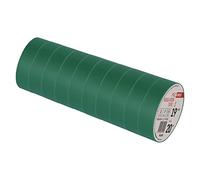EMOS Lot de 10 rubans isolants en PVC Vert 19 mm x 20 m Épaisseur 0,13 mm Haute résistance à la tension et plage de température d'application Résistant aux UV Connexion étanche Sans tissu textile