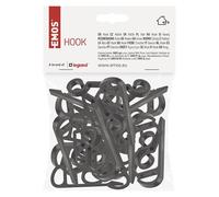 EMOS - Lot de 25 crochets de suspension pour éclairage de Noël - Sans outils - Facile à monter et amovible - Support d'éclairage de fête pour l'intérieur et l'extérieur - Noir