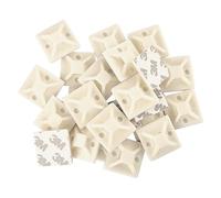 EMOS - Lot de 25 supports de serre-câbles autocollants 3 x 3 cm - Support 3M pour serre-câbles - Plastique ABS haute résistance, résistant au froid et à la chaleur - 40 °C à 80 °C - Pour l'intérieur