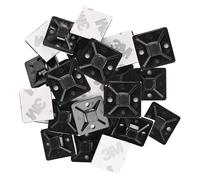 EMOS - Lot de 25 supports de serre-câbles autocollants de 2 x 2 cm - Support 3M pour serre-câbles - Plastique ABS haute résistance, résistant au froid et à la chaleur -40 °C - 80 °C - Protection UV