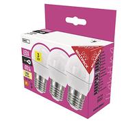 EMOS Lot de 3 ampoules LED, 6 W, remplace l’ampoule à incandescence de 40 W, culot E27, 470 lm, blanche chaude, 2700 K, mini globe G45, durée de vie de 30 000 heures