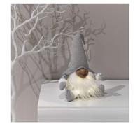 EMOS Lutin de Noël à LED, 4 LED, décoration de Noël, Nain Assis avec Longue Barbe et Grand Bonnet Pointu, Lutin décoratif Lumineux 20 x 35 cm, Couleur de lumière Blanc Chaud, Fonctionne avec Piles (3