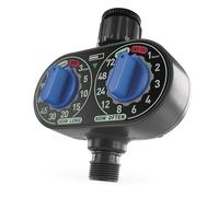 EMOS - Minuteur d'arrosage mécanique avec 1 sortie - Contrôle d'arrosage alimenté par batterie jusqu'à 8 bar, 35 l/min - Arrosage réglable manuellement 3 à 120 min toutes les 1 à 72 h - Idéal pour les