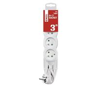 EMOS multiprise 3 m, 4 Prises françaises, intérieur, câble 3 m