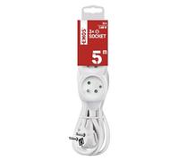 EMOS multiprise 5 m, 3 Prises françaises, intérieur, câble 5 m