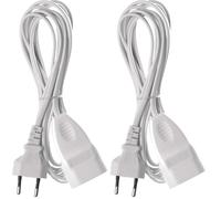 EMOS P01303 Rallonge électrique 3 m avec fiche Euro et couplage Câble Plastique 2 x 0,75 mm Rallonge de Courant pour intérieur 575 W 250 V (Lot de 2)