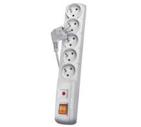 Emos P53876, 5 sortie(s) CA, 10 A, 5 m, Gris, 330 mm, 54 mm
