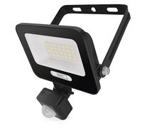 EMOS - Projecteur LED en aluminium GLARO 20 W avec capteur - Étanchéité IP54 pour pièces humides et extérieur - Super lumineux 2 000 lm, blanc neutre 4 000 K, durée de vie 20 000 h - Câble de