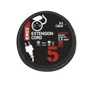 EMOS rallonge IP44 5 m, 1 Prise française, extérieur, 16 A 3680 W | étanche, résistante aux chocs, températures, huile, H07RN-F3G, noir