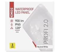 Emos Spot pour plafond Panneau LED 125 x 125 mm carré intégré, blanc, 11 W neutre wh.