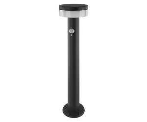 EMOS - TERION Lampadaire solaire LED avec détecteur de mouvement pour la maison et le jardin - Lampe solaire de chemin étanche avec capteur, luminosité 200lm, blanc chaud - Boîtier en acier inoxydable