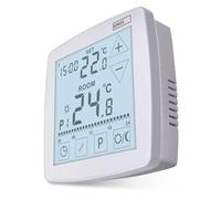 EMOS - Thermostat d'ambiance numérique avec OpenTherm - Programmable, Filaire - 2 Piles 1,5 V - Systèmes de Chauffage/Refroidissement - Réglage de la température 7-30 °C - Montage en saillie - Mode
