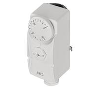 EMOS - thermostat d'applique analogique avec bouton rotatif et ressort hélicoïdal - manuel, câblé - chauffage/climatisation - plage température 0-90 °C - montage en surface - blanc
