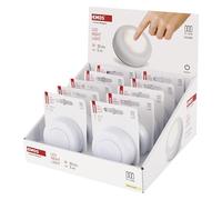 EMOS - Veilleuse LED 10 pièces avec pastilles adhésives - 10 lumières d'orientation à piles (avec 3 piles AAA chacune) - Lampe à pression pour enfants et personnes âgées à coller - Luminosité 30 lm