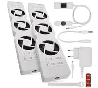 EMOS - Ventilateur de chauffage pour économiser de l'énergie et des frais de chauffage, kit de démarrage DUO, 2 ventilateurs de chauffage avec sonde de température avec régulateur, chargeur