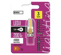 Emos ZQ8621 Ampoule LED en verre transparent 2 W G4 classique Jc neutre 1,7 m x 5,1 cm