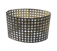 Emoshayoga Abat-jour Ovale Décoratif en Métal ajouré pour Lampadaire de Table E27 E14, Design Minimaliste Chic, 9,1 X 4,9 X 5,5 Pouces, Idéal pour le Bureau à Domicile
