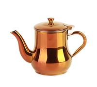 Emoshayoga Bouilloire à café et thé en Acier Inoxydable de 500 Ml avec Infuseur à thé, Distributeur D'huile de Vinaigre pour Eau Chaude, café, Lait, Vin à la Maison et dans l (Rouge)