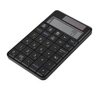 Emoshayoga Clavier Numérique et Calculatrice sans Fil Noir 2 en 1 à 29 Touches avec écran LCD, Idéal pour Les Employés de Bureau, Compatible avec/Mac