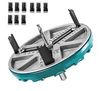 Emoshayoga Kit de Scie à Poinçonner Réglable, 12 Lames, Outil D'ouverture de Trous Ronds pour les Applications de Travail du Bois et de Bricolage, Plage de Coupe de 1.8 à 5 Pouces