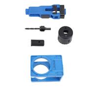 Emoshayoga Kit de Scie Cloche pour Serrure de Porte, Outil de Mortaisage de qualité Supérieure pour Portes de 1-3/8 Pouces et 1-3/4 Pouces, Bleu, X Outil de Verrouillage, 2 Scies Cloches