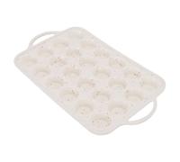 Emoshayoga Mini Moule à Muffins en Silicone Antiadhésif avec Cadre renforcé en Métal pour la Cuisson de Muffins, Cupcakes, Fêtes, 24 Tasses 15,55x9,25 Pouces (24 tasses)