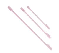 Emoshayoga Mini Spatules en Silicone, Lot de 3 Grattoirs à Double extrémité pour le Maquillage et la Cuisine, Outils Flexibles en Silicone de 16cm 12cm 23cm (Rose)