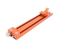 Emoshayoga Rail de Guidage de Scie Circulaire, Base Solide et Stable Réglable pour une Coupe Précise du Travail du Bois, Alliage D'aluminium de 145 à 280mm, Orange