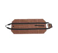 Emoshayoga Sac de Transport de Bûches en Toile Cirée, Sac de Transport de Bois de Chauffage de Grande capacité avec Poignées pour Cheminée, Poêle à Bois, Camping en Plein Air (Café)