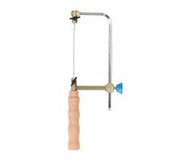 Emoshayoga Scie à Chantourner, Cadre en Acier forgé Durable, Scie à Frettes en Forme de U pour le Travail du Bois avec 8 Lames