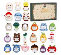 Emotion Crochet Advent Calendars 2025, 2d Acrylic Party Favor Decorations, 24 Days Christmas Countdown Calendar,for Birthday Kids Teens Adults