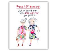 Emotional Rescue Carte d'anniversaire 40 ans pour elle. Carte d'anniversaire amusante pour elle, amie, 40 ans, carte d'anniversaire pour femme