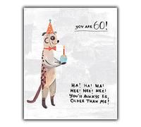 Emotional Rescue Carte d'anniversaire 60 ans pour lui, carte d'anniversaire 60 ans pour homme, carte de 60 ans pour lui, carte d'anniversaire pour homme, carte de 60 ans drôle, suricate