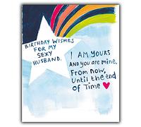 Emotional Rescue Carte d'anniversaire Husband End of Time avec salade en papier