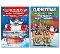 Emotional Rescue Lot de 10 cartes de Noël amusantes, 2 motifs différents, lot de 10 cartes de Noël amusantes