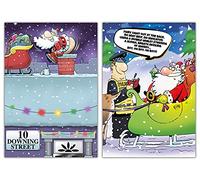 Emotional Rescue Lot de 10 cartes de Noël amusantes, 2 motifs différents, lot de 10 cartes de Noël amusantes