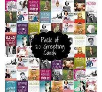 Emotional Rescue Lot de 20 cartes de vœux d'anniversaire pour lui et pour elle - Enveloppes humoristiques incluses - Multi1-Emo