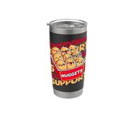 Emotional Support Happy Kawaii Poulet Nuggets Gobelet isotherme en acier inoxydable double paroi