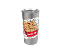 Emotional Support Happy Kawaii Poulet Nuggets Gobelet isotherme en acier inoxydable double paroi