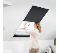 empasa Moustiquaire MASTER DUO Combi Fenêtre de toit plissé, aluminium | protection solaire, Cadre découpable sur mesure, couleur : blanc, taille : 110 x 180 cm
