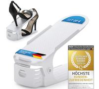 Empileur de chaussures - organisateur de chaussures pour 50% d'espace supplémentaire dans le casier à chaussures, armoire à chaussures, classeurs à chaussures blancs (6 pièces)