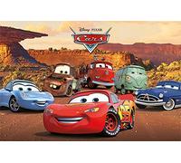 Empire Poster Cars - Characters - Cinéma Movie Disney - Taille 91,5 x 61 cm + 2 baguettes de poster en plastique 93 cm Noir