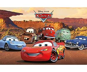 Empire Poster Cars - Characters - Cinéma Movie Disney - Taille 91,5 x 61 cm + 2 baguettes de poster en plastique 93 cm Noir