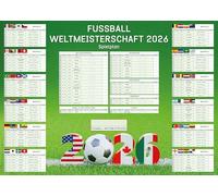 Empireposter Calendrier de la Coupe du Monde de Football 2026 en Grand Format 100x140 cm - Programme avec 48 équipes, 16e de finale - Affiche Calendrier de la Coupe du Monde de Football